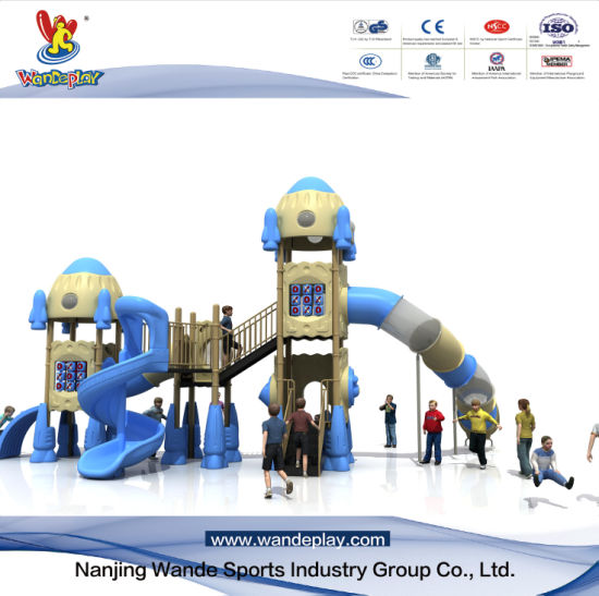 Playset de avión cohete residencial con tobogán