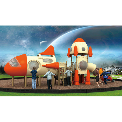 Juegos de aviones y cohetes Equipo de juegos al aire libre con tobogán para parque de atracciones