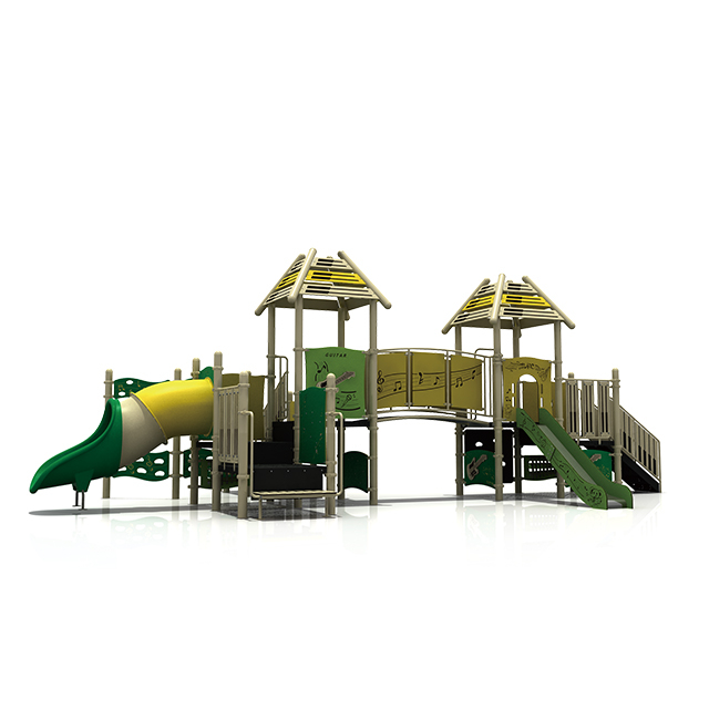 Parque de atracciones al aire libre Parque infantil con música Equipo de diapositivas para niños