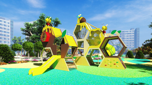 Equipo de patio de nido de abeja de PE al aire libre para niños
