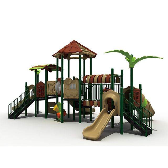 Niños al aire libre Green Forest Playground Slide Playset para Park