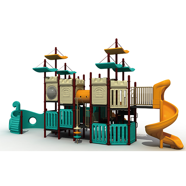 Nuevo parque de atracciones al aire libre Barco pirata Equipo de diapositivas para niños