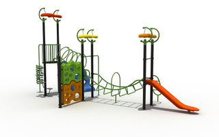 Parque de atracciones de plástico al aire libre pared de escalada parque infantil para niños